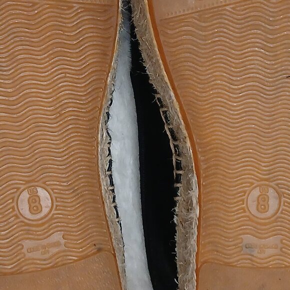 SOLUDOS Calf Hair Slip On Smoking Slipper Platform Espadrilles Black Size 8 - Picture 10 of 10